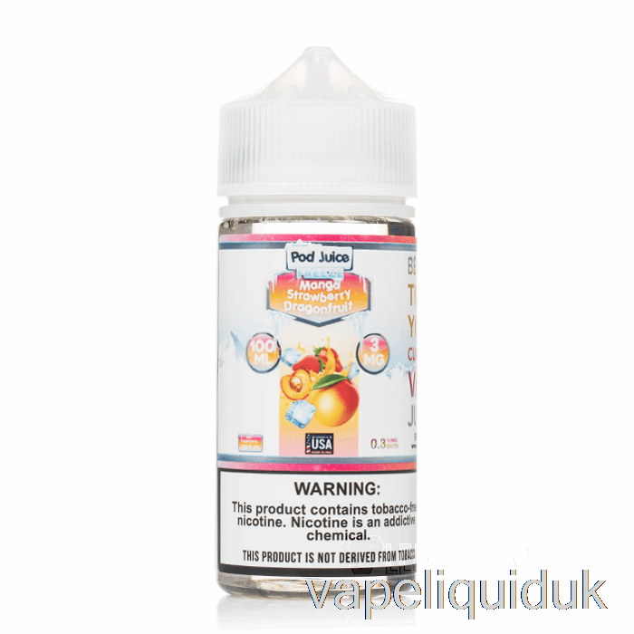 FREEZE Mango Strawberry Dragonfruit - Pod Juice - 100mL 6mg Vape Juice